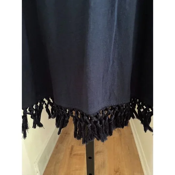 EUC J Jill Cotton Tassel Fringe V-Neck Sleeveless Tank Top - Picture 3 of 4